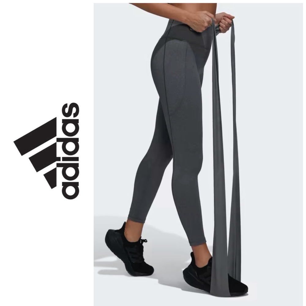NWOT Adidas Yoga Studio 7/8 Leggings in Dark Grey Heather size XS